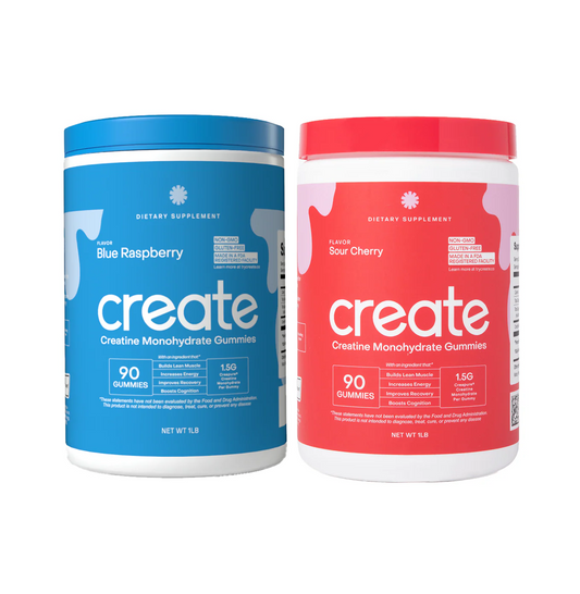Rocket Pop Bundle - Sour Cherry & Blue Raspberry Core Create Creatine Monohydrate Gummies